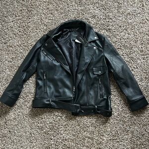 Banana Republic Black Vegan Leather Jacket